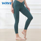 Wave Sport High Waist Yoga Leggings With Adjust Band Ninth Pants freeshipping - wave-china