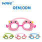 OEM ODM Customize Cute Cartoon Silicone Swimming Goggles for Kids