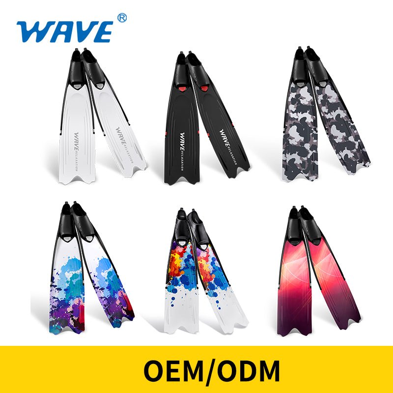 OEM Customize Long Blade PP+POM Diving Fins