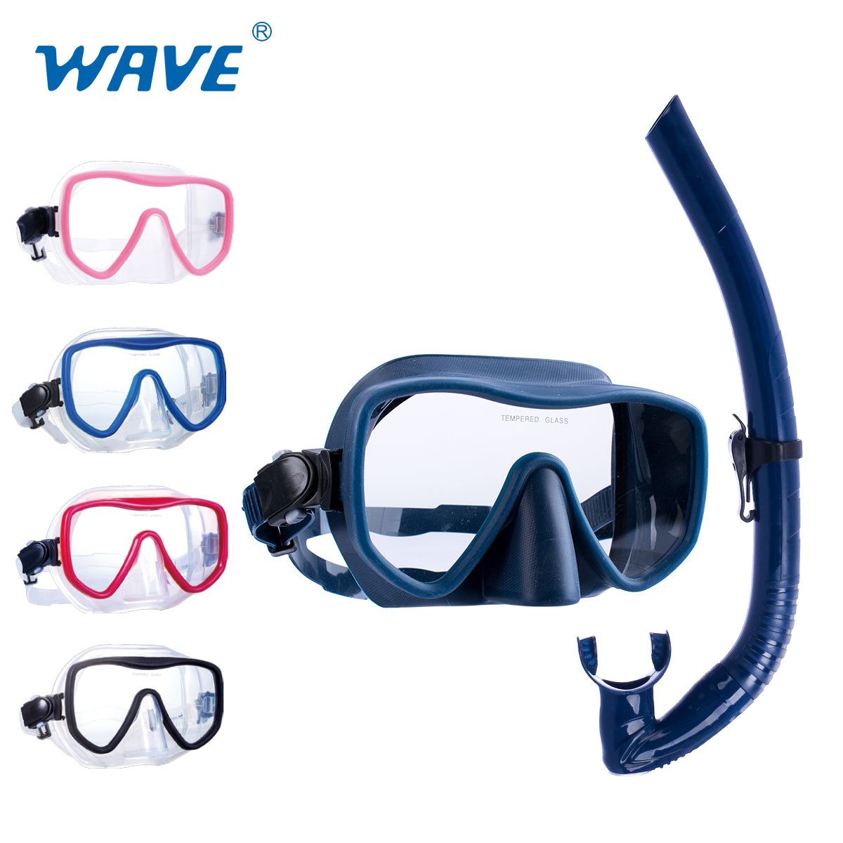 Snorkel Set Diving Mask with Anti-Fog Anti-Leak Dry Top Snorkel Mask