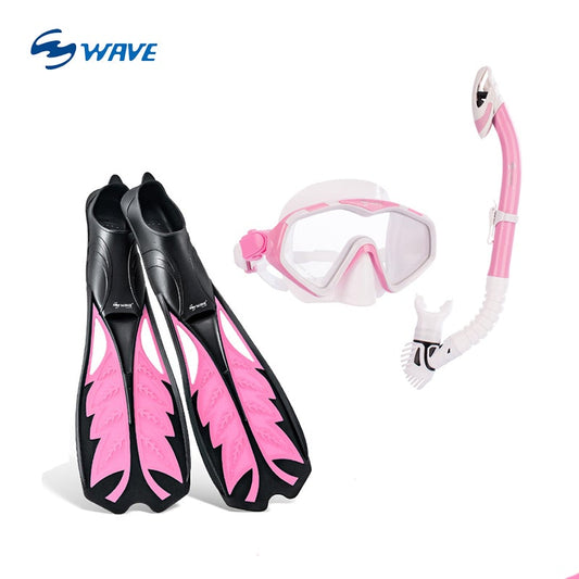 Wave Sport Pink Snorkeling Combo Set S/M/L freeshipping - wave-china